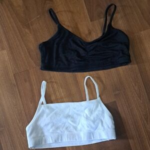 Hanes Girls Black & White Camisole Pajama Tops